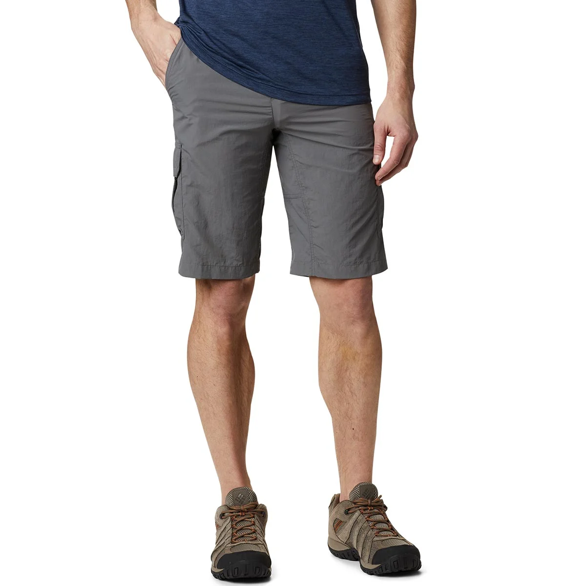 COLUMBIA SILVER RIDGE II CARGO SHORT CITY GREY  - Hiking shorts