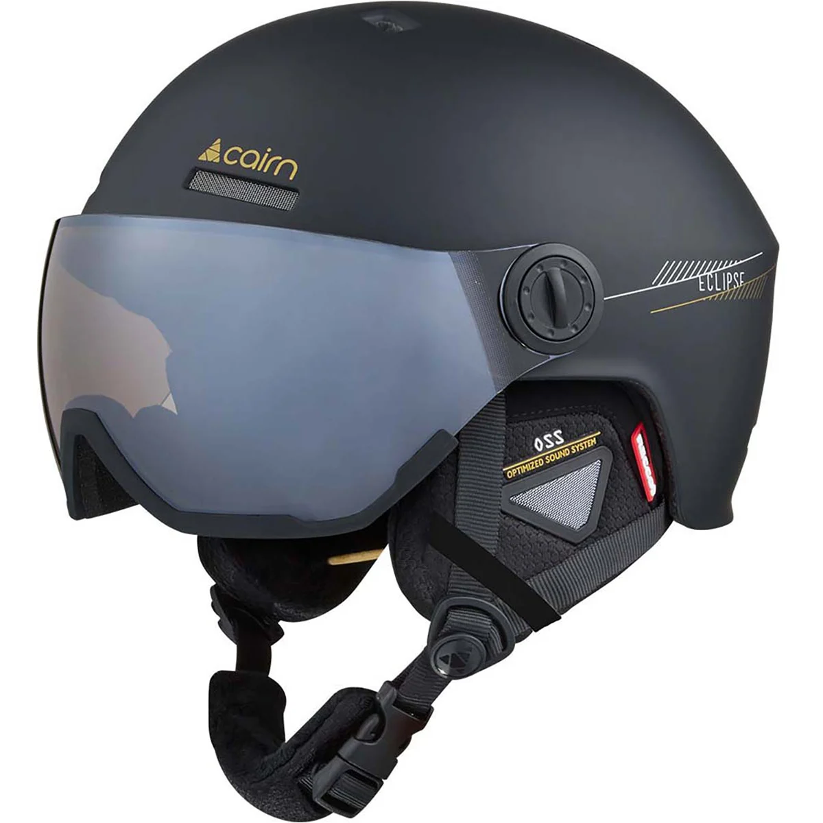 CAIRN ECLIPSE RESCUE MAT BLACK  - Ski helmet
