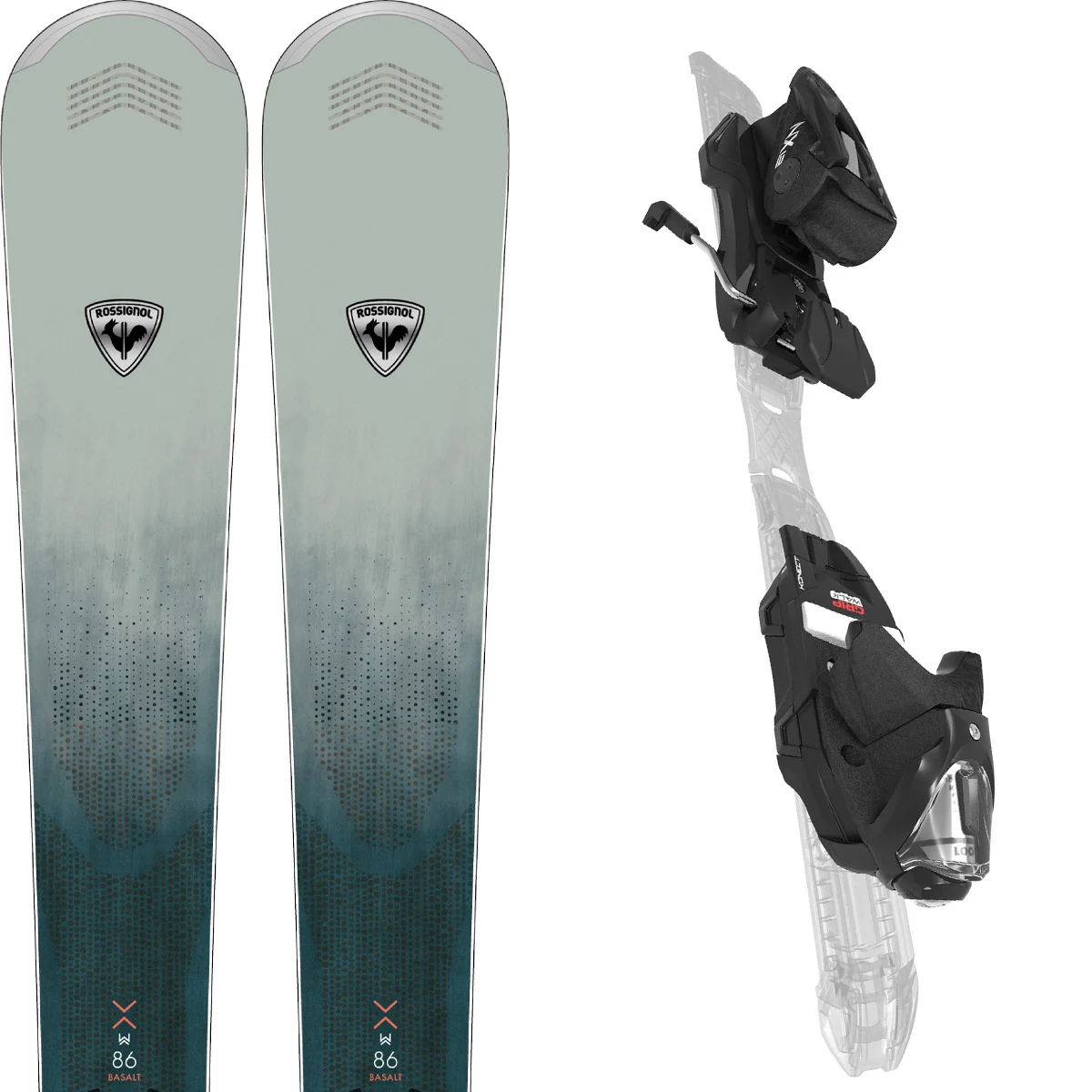 ROSSIGNOL EXPERIENCE W 86 BASALT + NX 12 KONECT GW Unicolore  - Alpine ski set