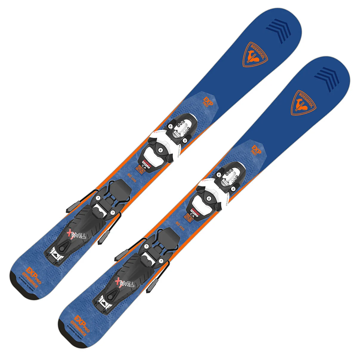 ROSSIGNOL EXPERIENCE PRO + TEAM 4 GW BLUE/RED  - Alpine ski set