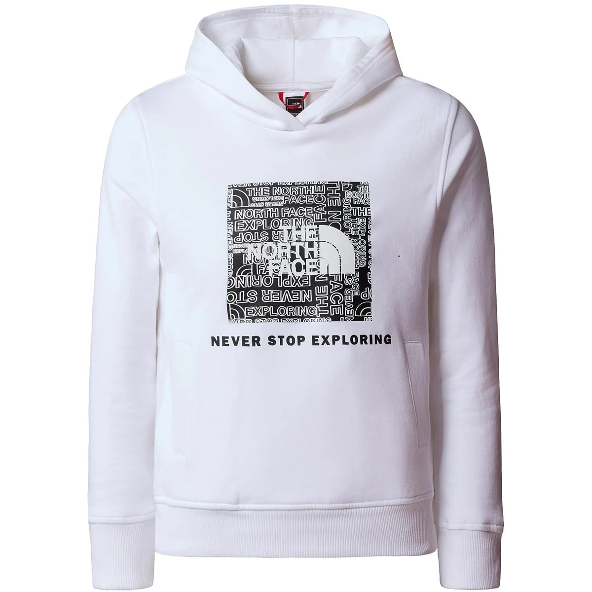 THE NORTH FACE TEENS BOX P/O HOODIE TNF WHITE/TNF BLACK  - Sweatshirt