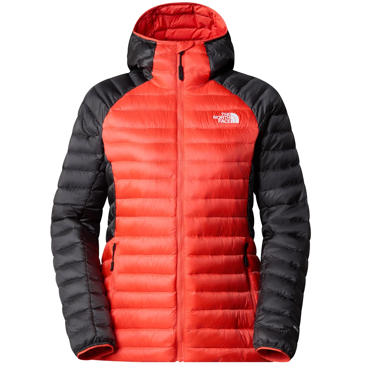 THE NORTH FACE W BETTAFORCA LT DOWN HOODIE RADIANT ORANGE/TNF BLACK  - Ski down jacket