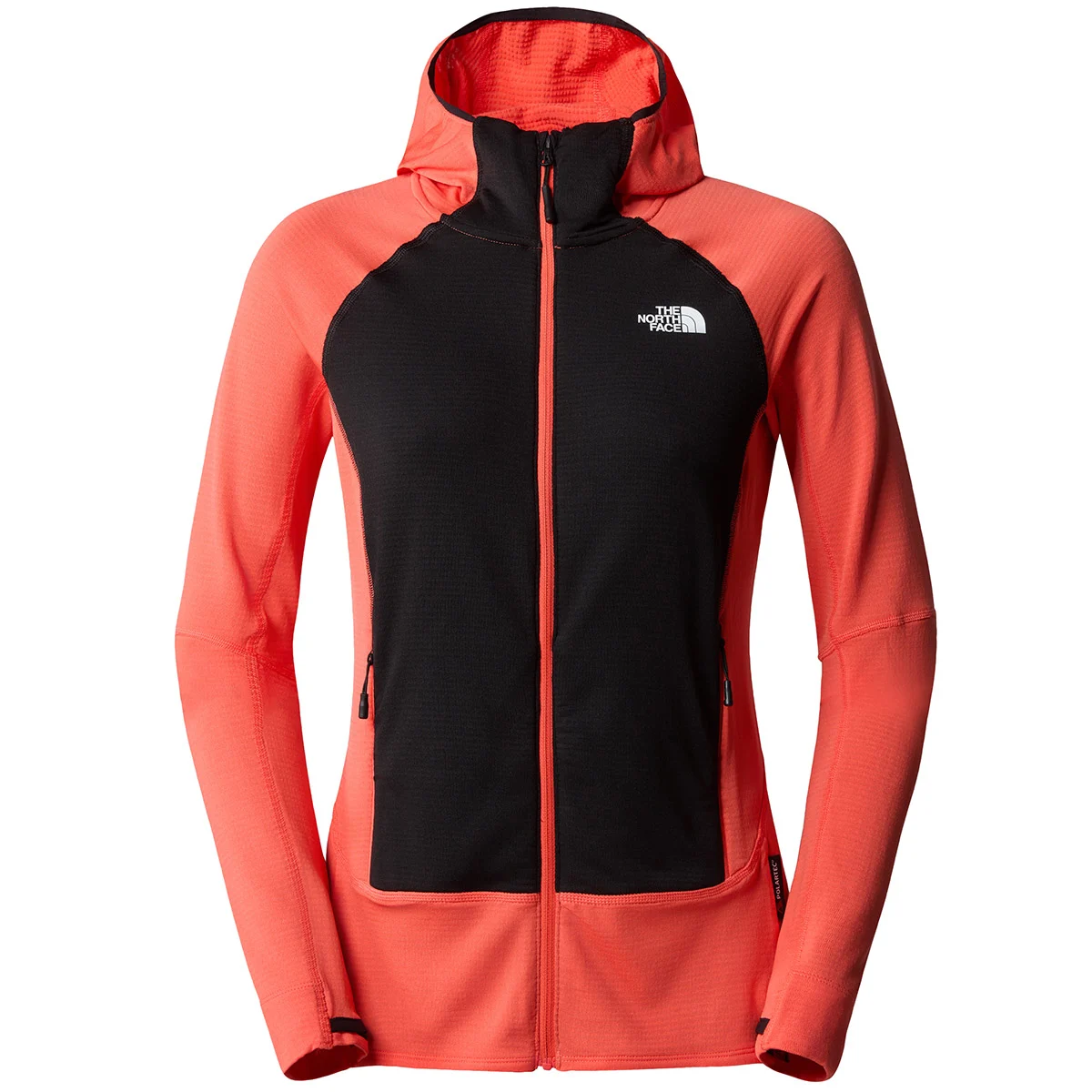 THE NORTH FACE W BOLT POLARTEC HOODIE RADIANT ORANGE/TNF BLACK  - Hiking fleece jacket