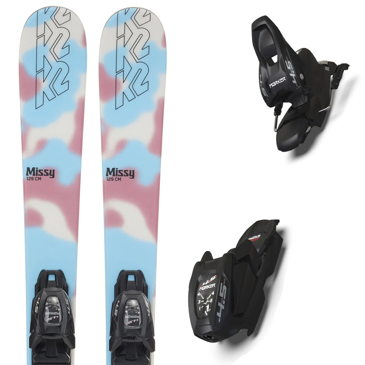 K2 MISSY + FDT 4.5 BLUE/PINK/WHITE  - Alpine ski set