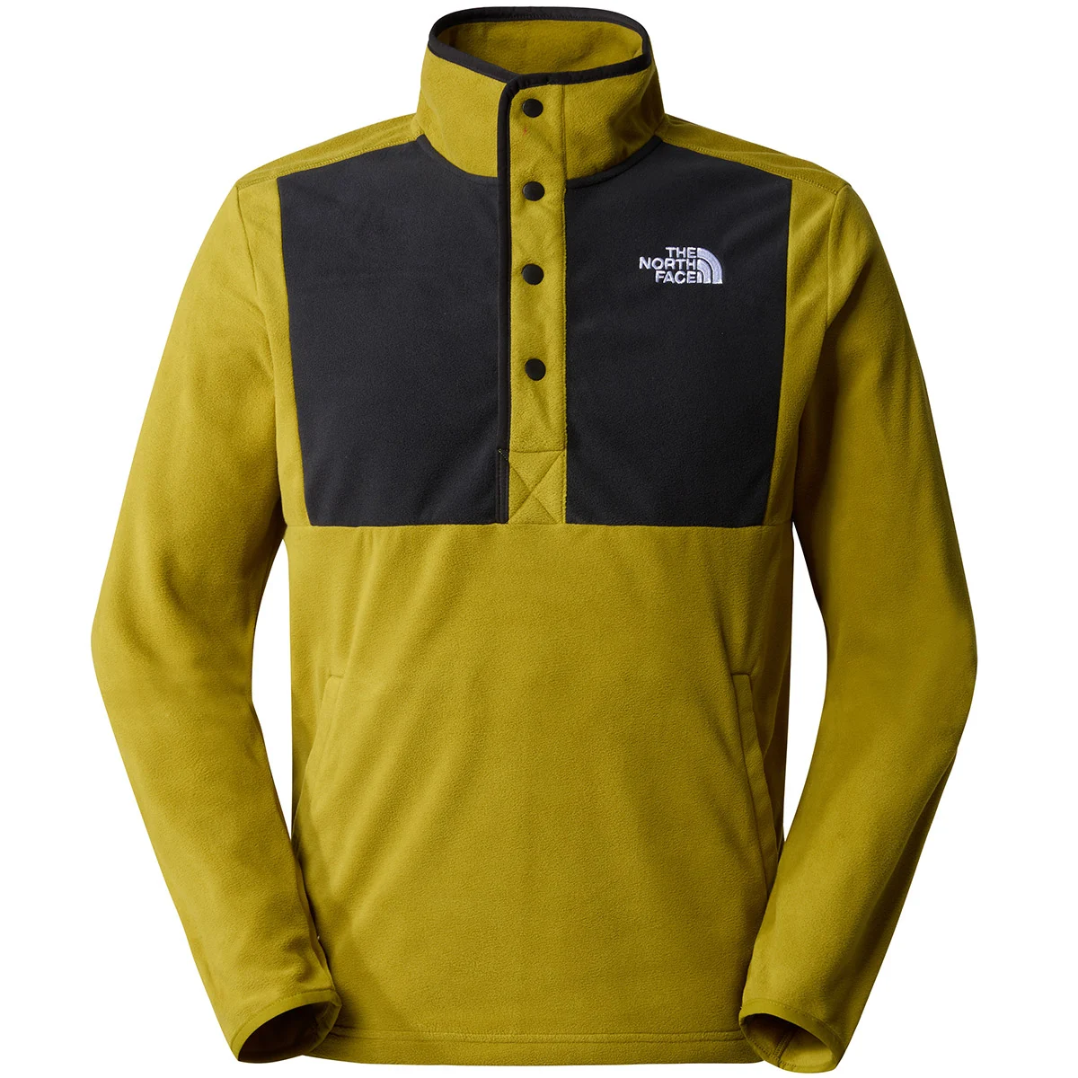 THE NORTH FACE M HOMESAFE SNAP NECK FLEECE PULLOVER SULPHUR MOSS/TNF BLACK  - Fleece jacket