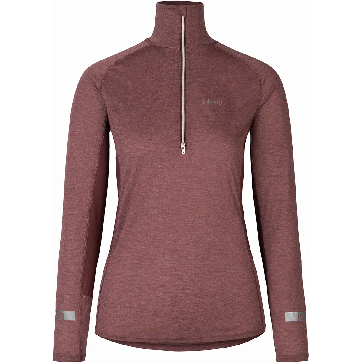 JOHAUG AERIAL WOOL MIX HALF ZIP TOP 2.0 BROWNISH RED  - Cross-country ski T-shirt