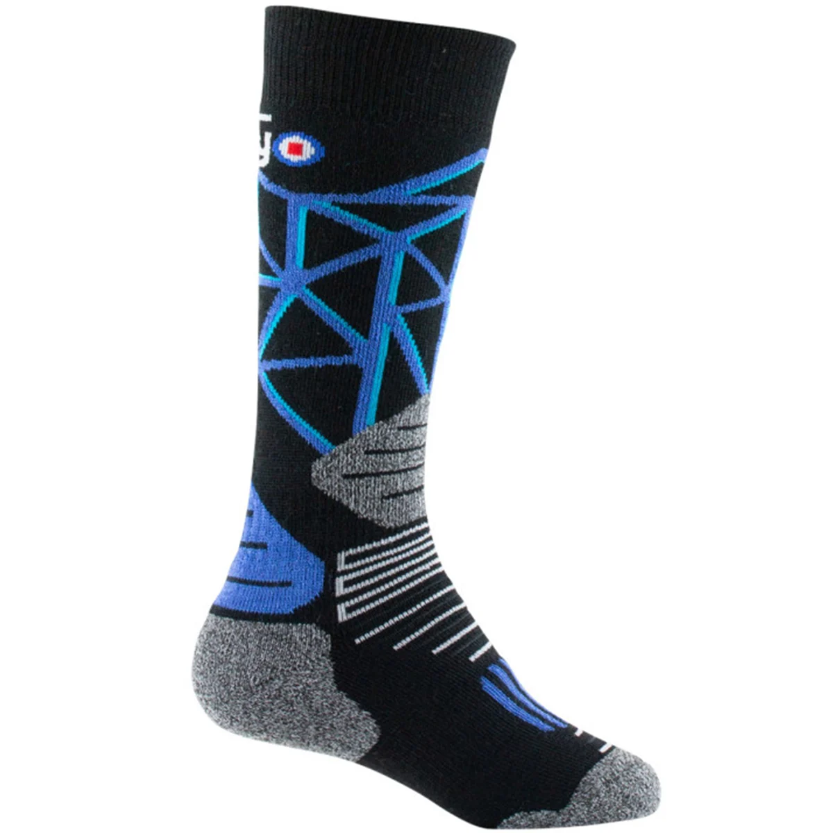 THYO JUNIOR TECH 2 NOIR/BLEU  - Ski socks