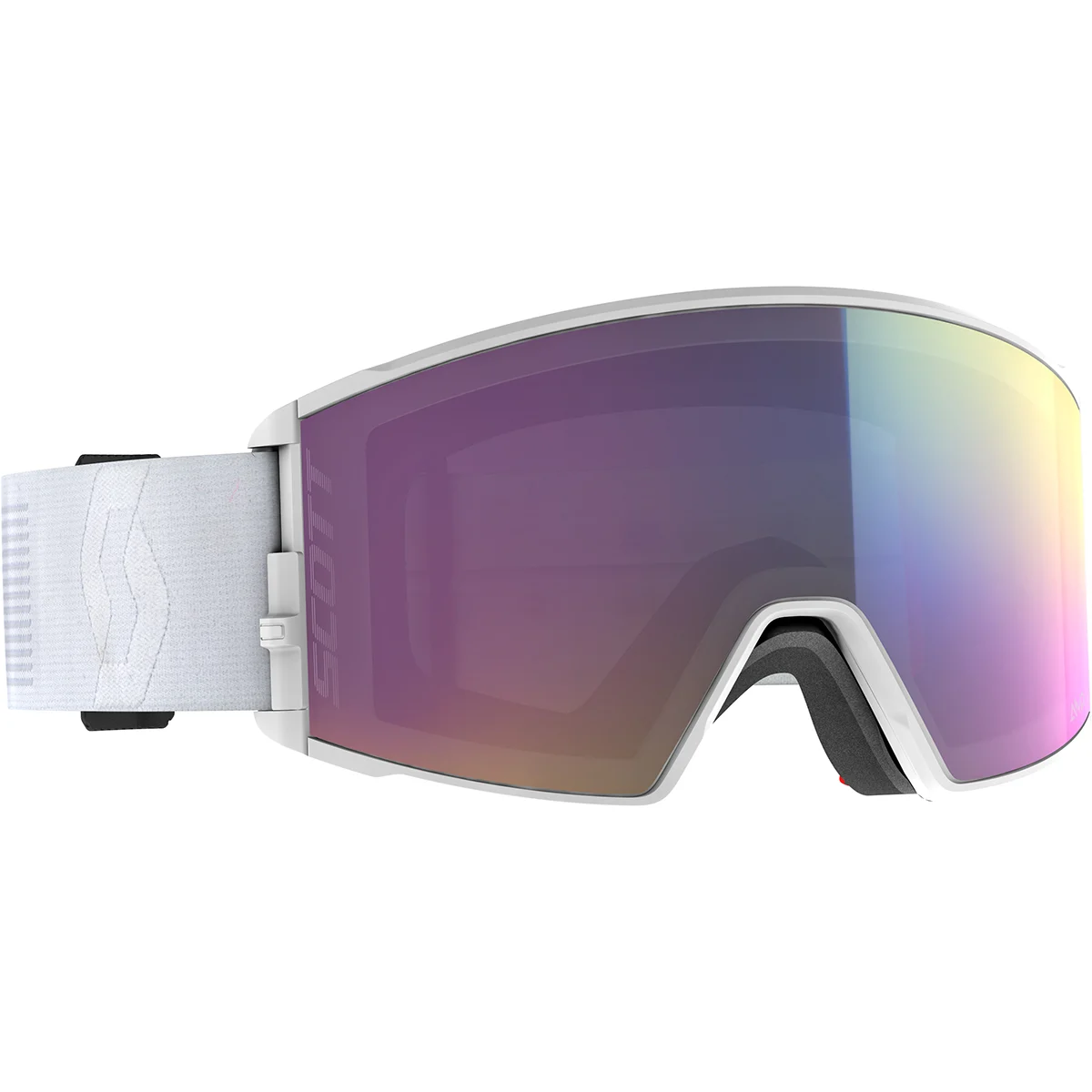 SCOTT REACT MINERAL WHITE/ENHANCER TEAL CHROME  - Ski goggles