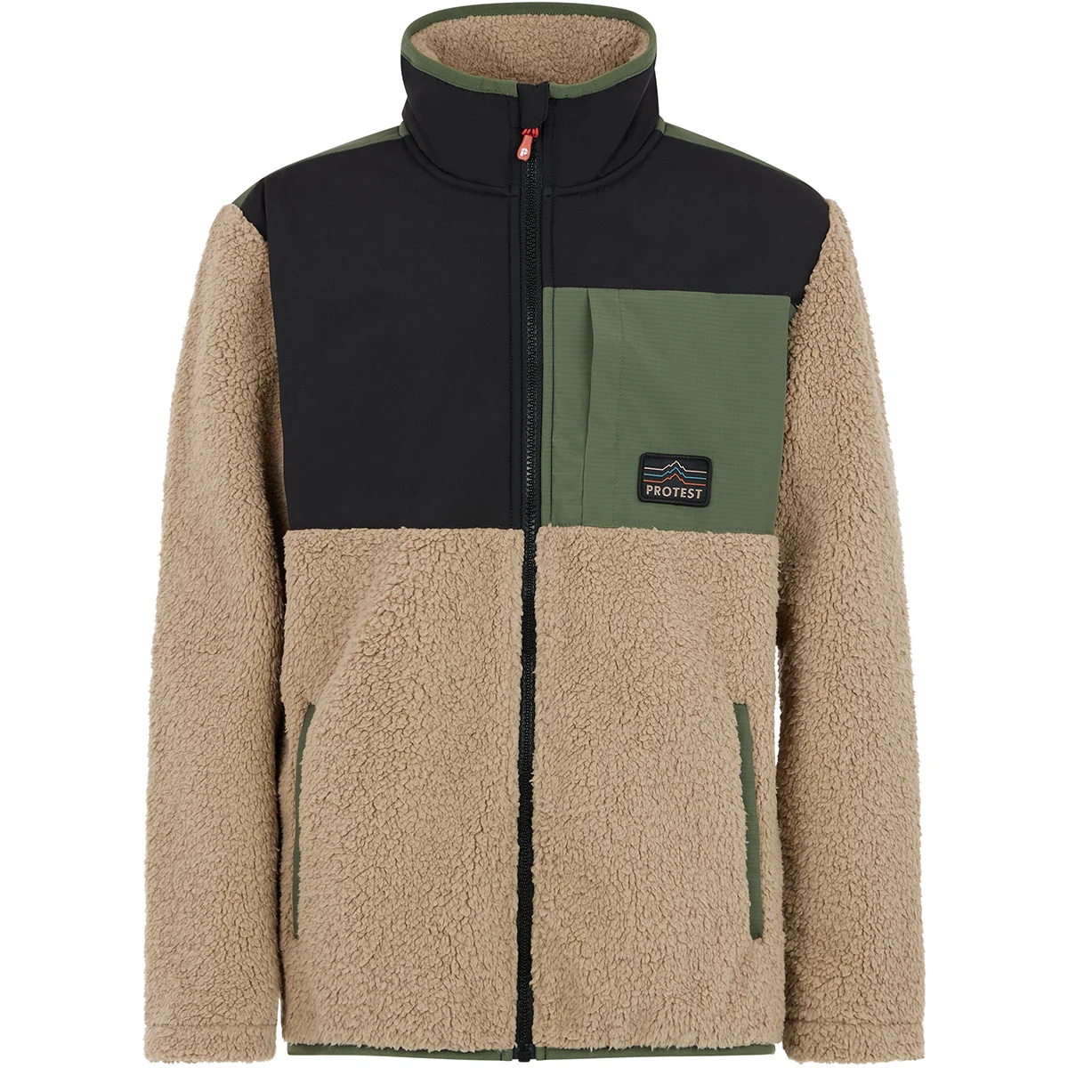PROTEST PRTHERON JR FULLZIPTOP BAMBOO BEIGE  - Fleece jacket