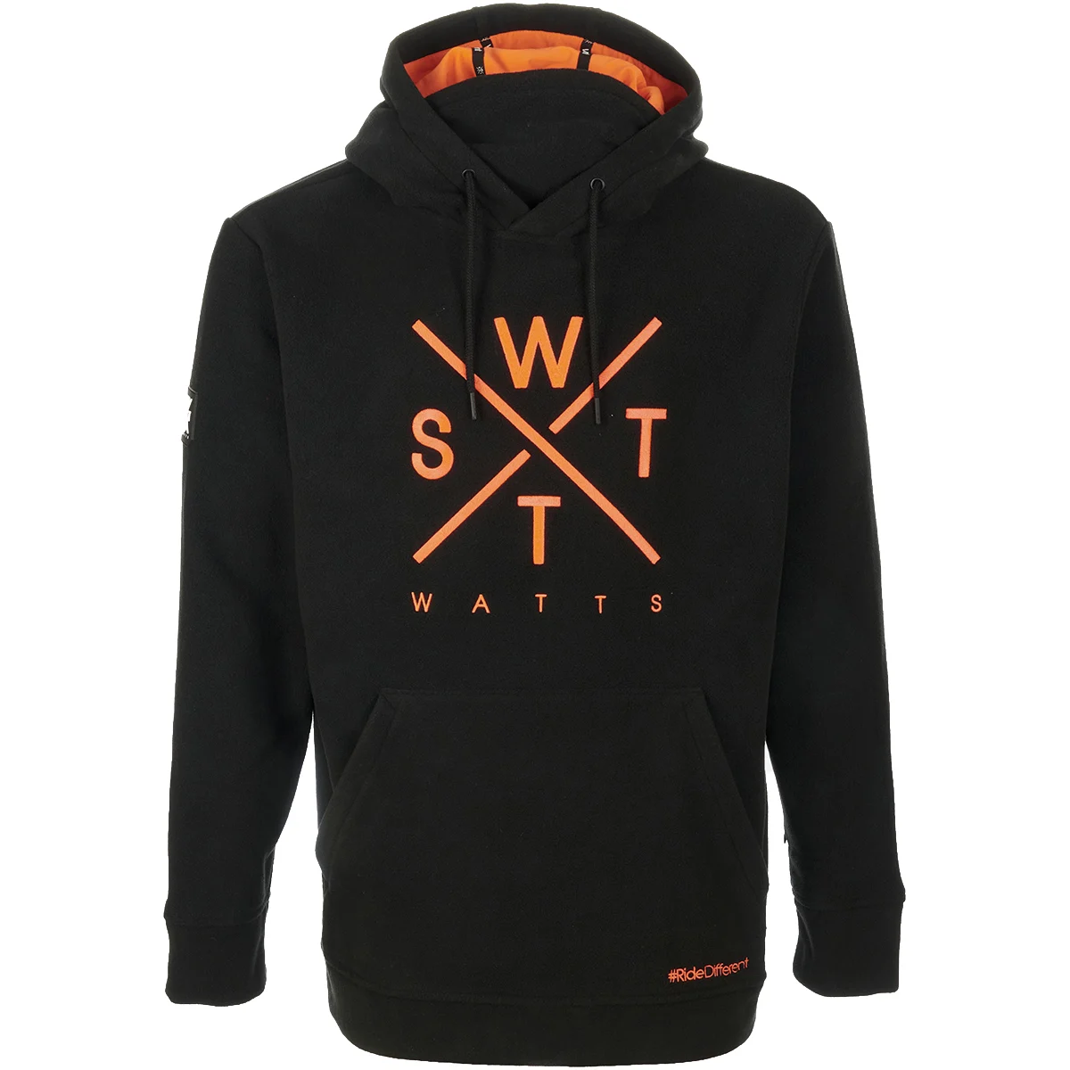 WATTS XTRACK NOIR/FLUO ORANGE  - Fleece sweatshirt