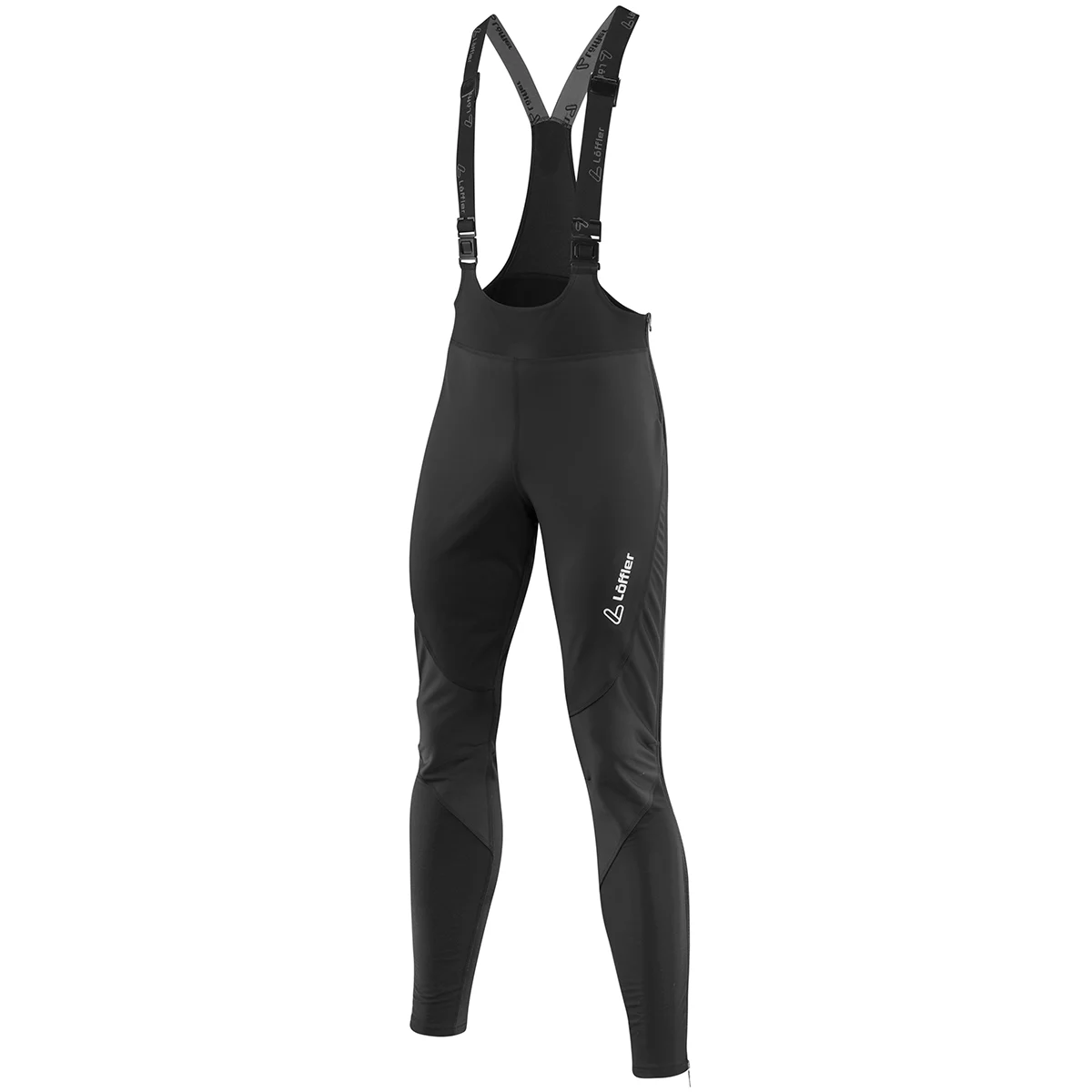 LÖFFLER M WARM-UP BIB TIGHTS BLACK  - Cross-country ski trousers