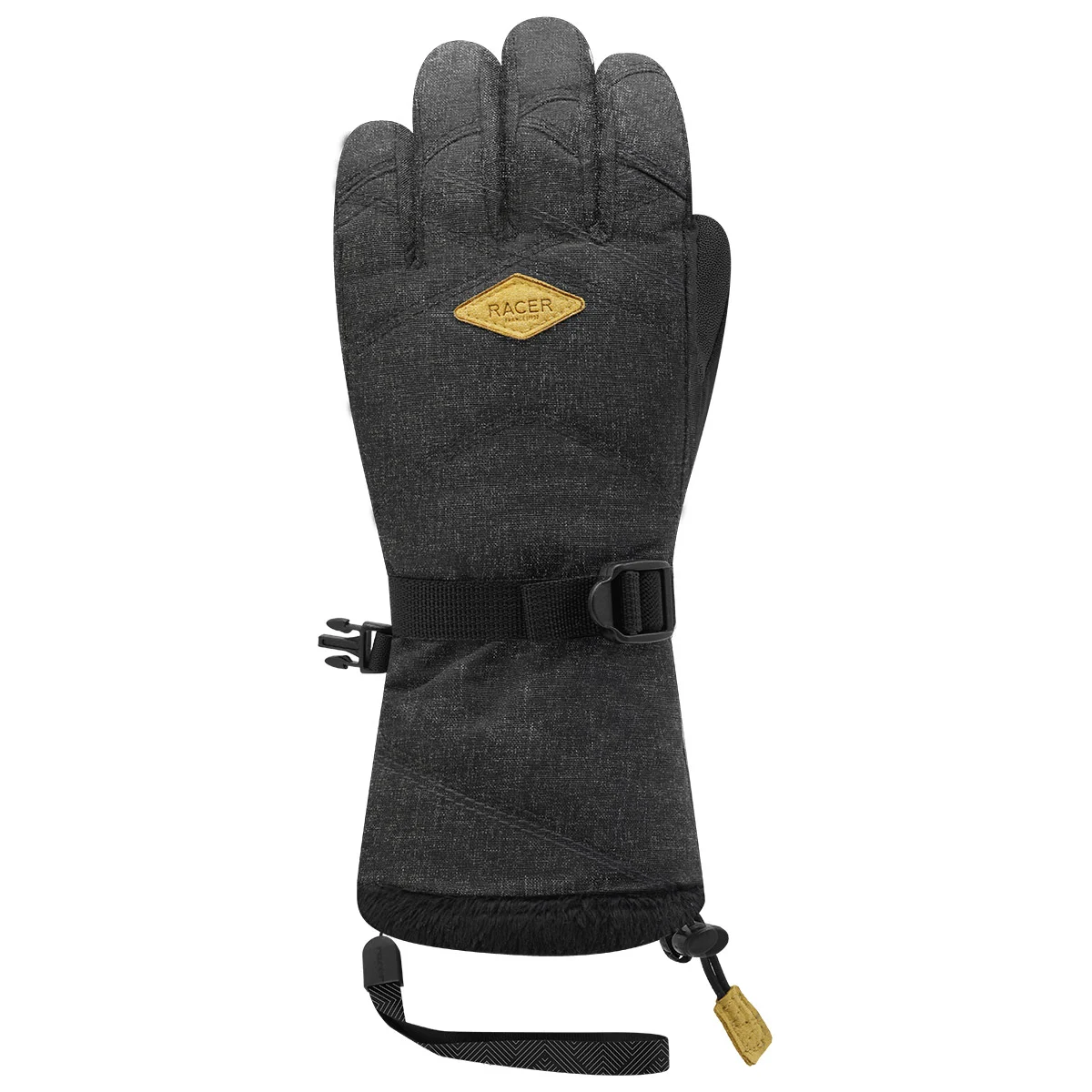 RACER AURORE 10 JR BLACK GREY  - Ski gloves