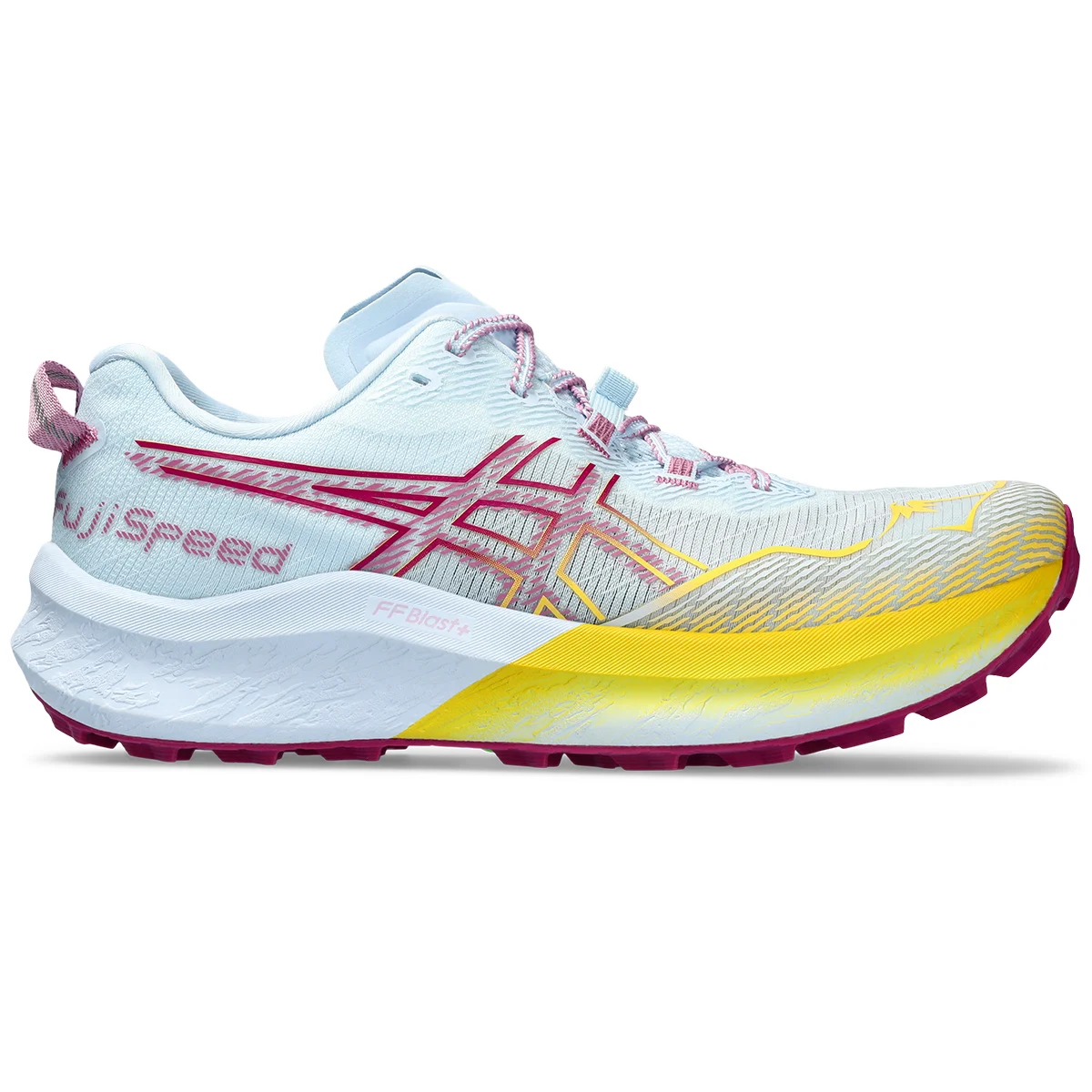 ASICS FUJISPEED 2 W LIGHT BLUE/BLACKBERRY  - Trail running shoes