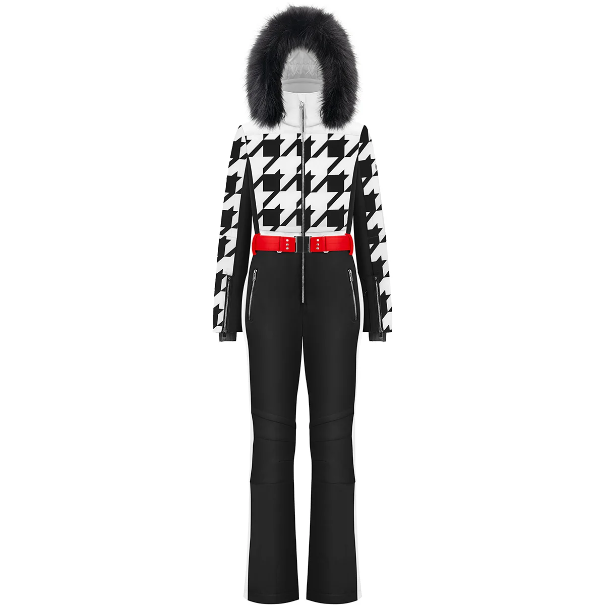 POIVRE BLANC STRETCH SKI OVERALL CHECK BLACK  - Ski suit