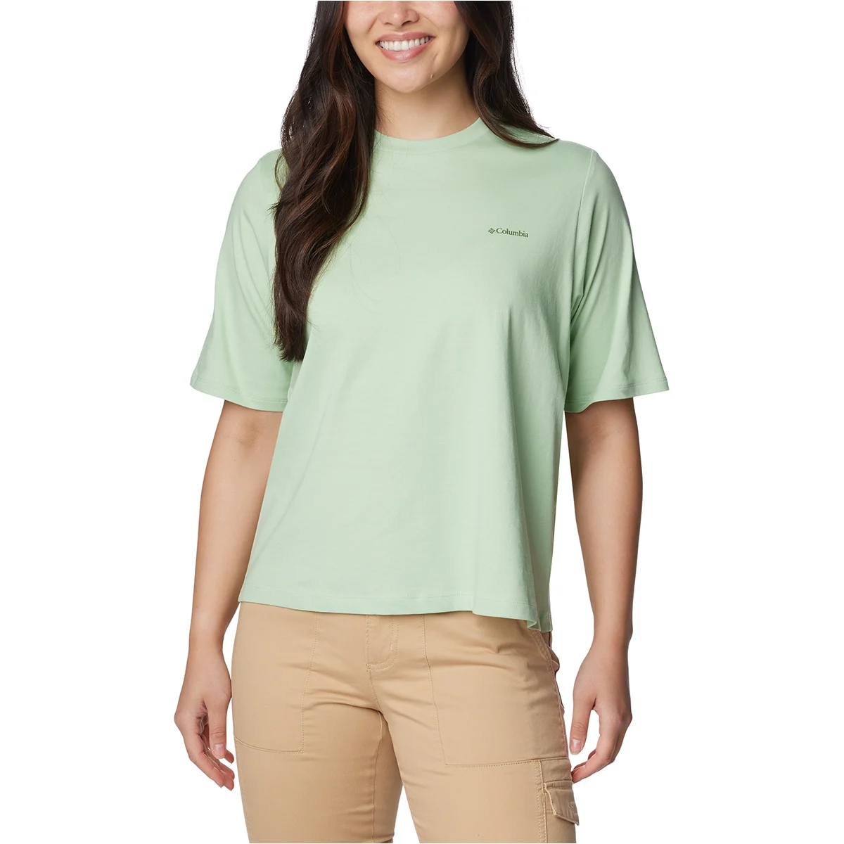 COLUMBIA W NORTH CASCADES GRAPHIC SHORT SLEEVE TEE SAGE LEAF/SIMPLE GORGE  - T-shirt