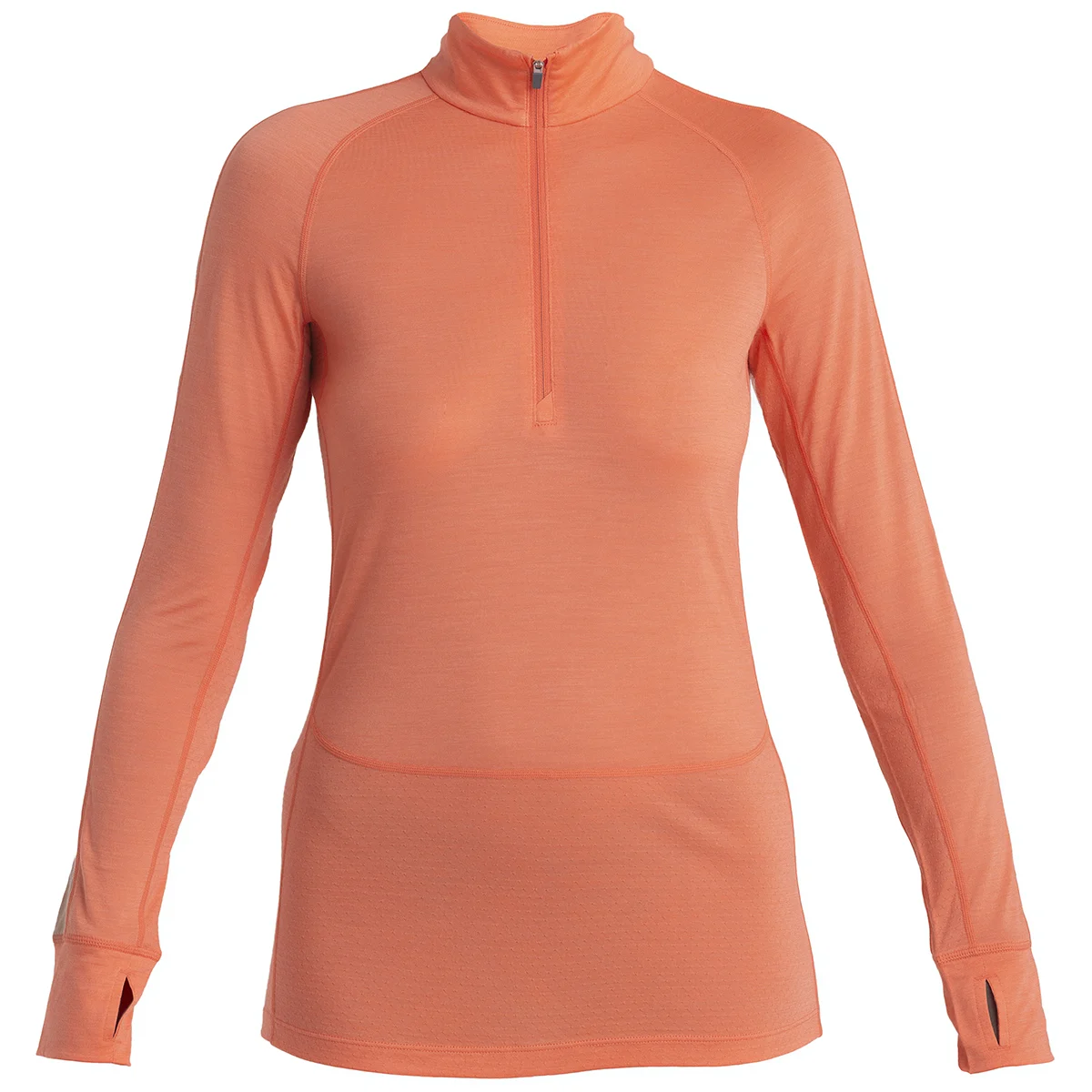ICEBREAKER W MERINO 125 ZONEKNIT LS HALF ZIP TANG/PRALINE/CB - Thermal T-shirt