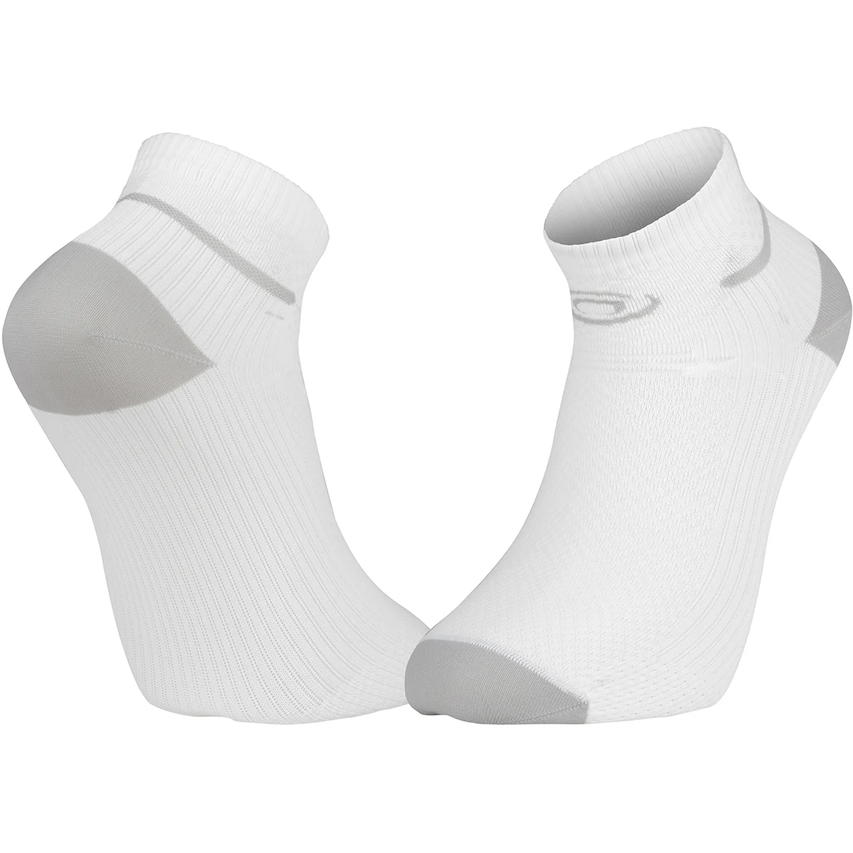 BV SPORT LIGHT RUN COURTE BLANC/GRIS  - Running socks