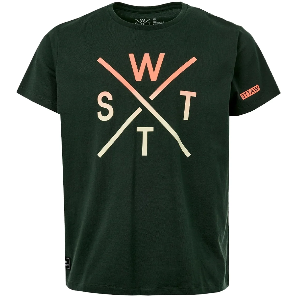 WATTS03 TEE GREEN/MUSTARD  - T-shirt