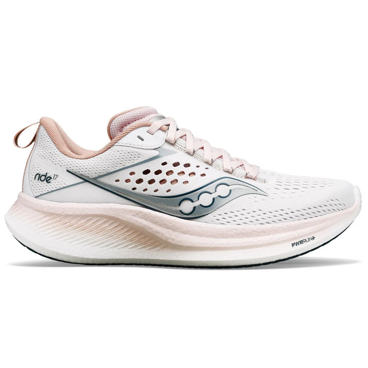 SAUCONY RIDE 17 W WHITE/LOTUS  - Running shoe