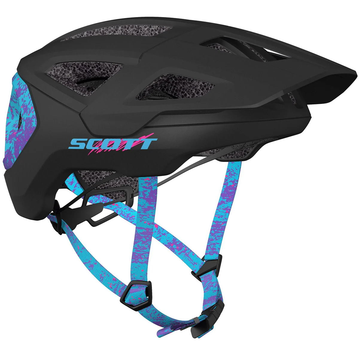 SCOTT TAGO PLUS BLACK/MARBLE PURPLE  - Mountain bike helmet