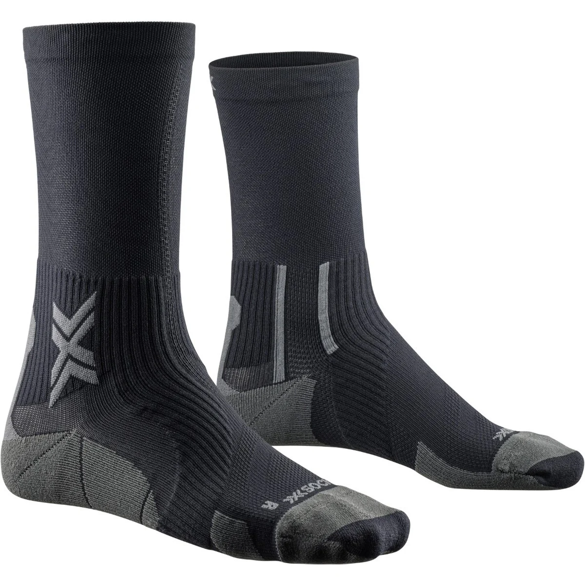 X-SOCKS RUN PERFORM CREW BLACK/CHARCOAL  - Running socks