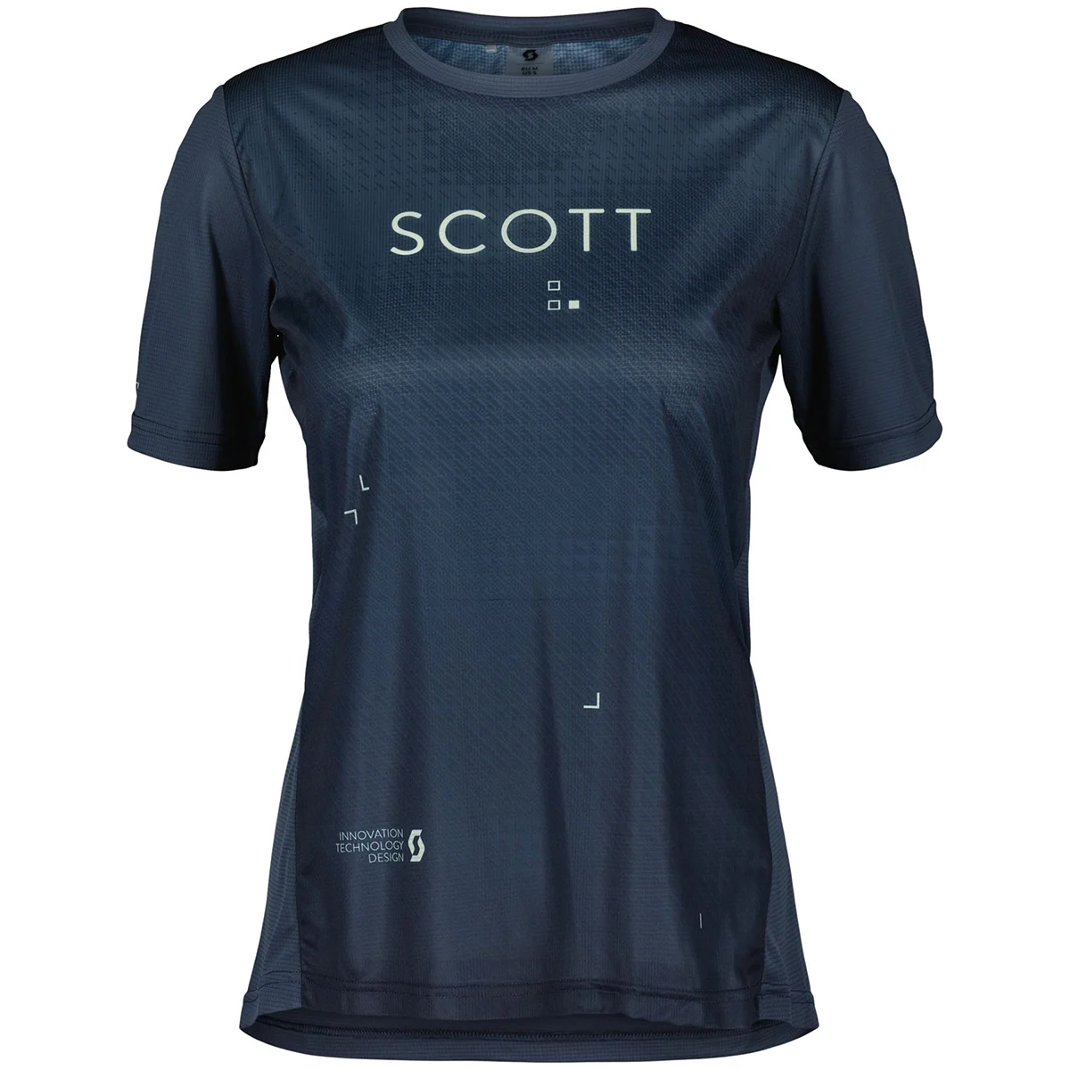 SCOTT TEE W'S TRAIL FLOW SS METAL BLUE/FRESH GREEN  - Mountain bike jersey