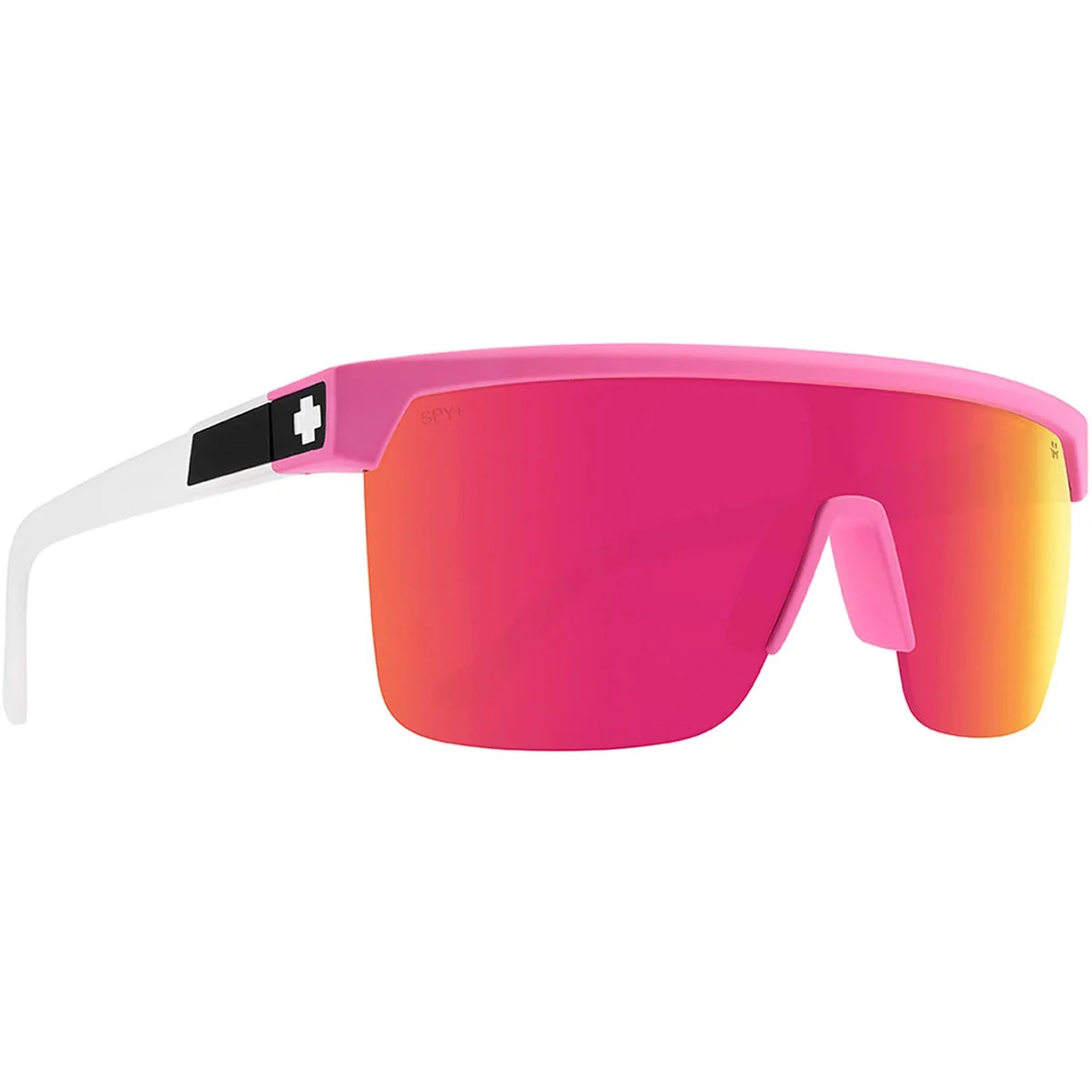 SPY FLYNN 5050 MATTE PINK MATTE TRANSLUCENT WHITE HAPPY BRONZE PINK MIRROR  - Lifestyle sunglasses