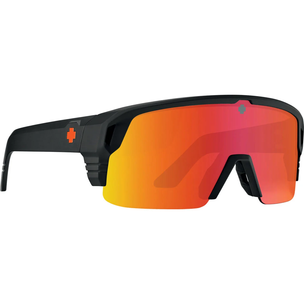 SPY MONOLITH 5050 MATTE BLACK HAPPY BRONZE ORANGE SPECTRA MIRROR  - Sport sunglasses