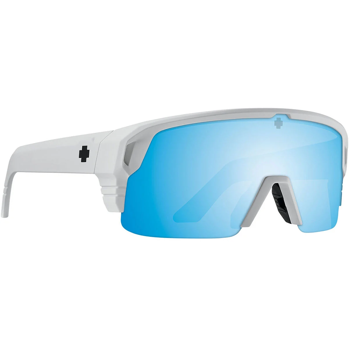 SPY MONOLITH 5050 MATTE WHITE HAPPY BOOST POLAR ICE BLUE MIRROR  - Sport sunglasses