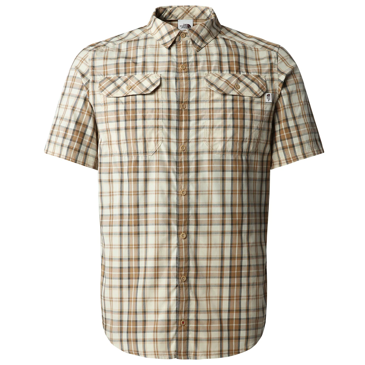 THE NORTH FACE M S/S PINE KNOT SHIRT KHAKI STONE PLAID  - Hiking shirt