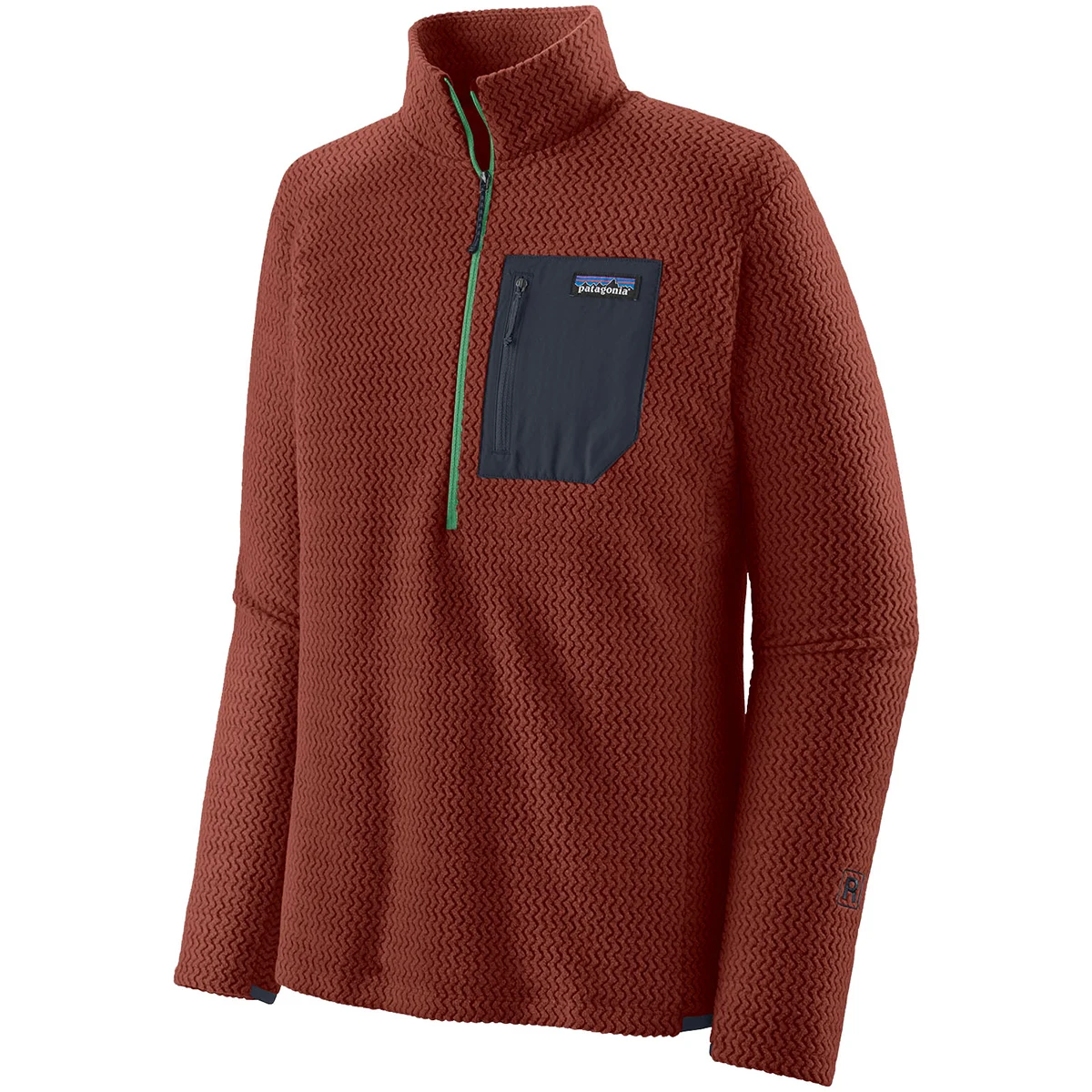 PATAGONIA M'S R1 AIR ZIP NECK MANGROVE RED  - Hiking fleece sweatshirt