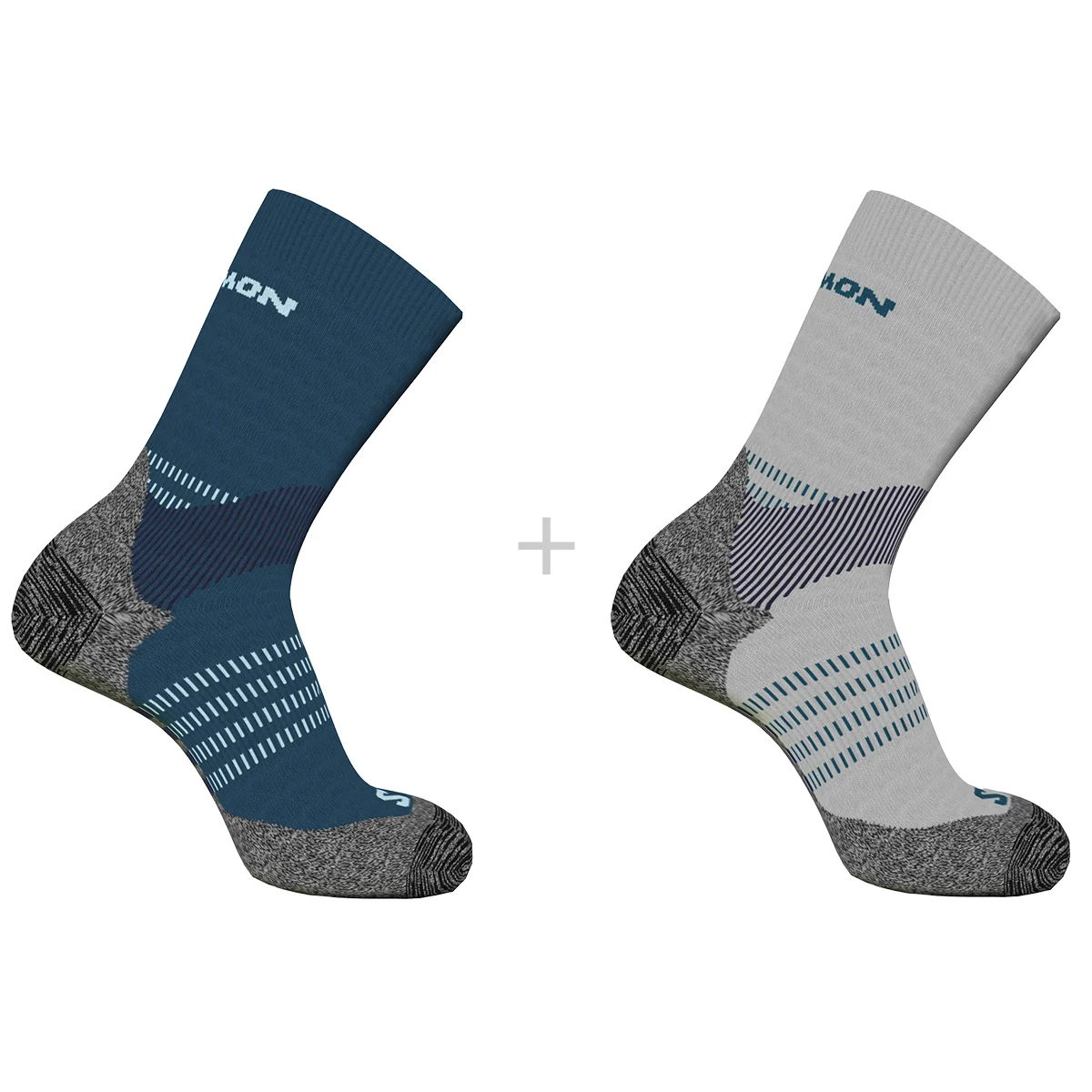 SALOMON X ULTRA ACCESS CREW 2-PACK QUARRY/STARGAZER  - Hiking socks