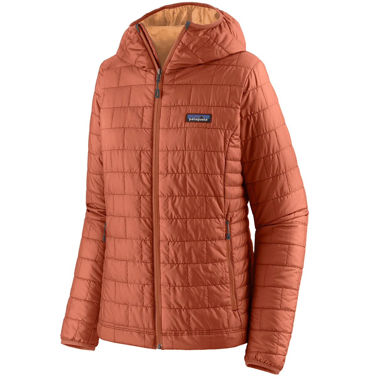 PATAGONIA W'S NANO PUFF HOODY SIENNA CLAY  - Hiking down jacket