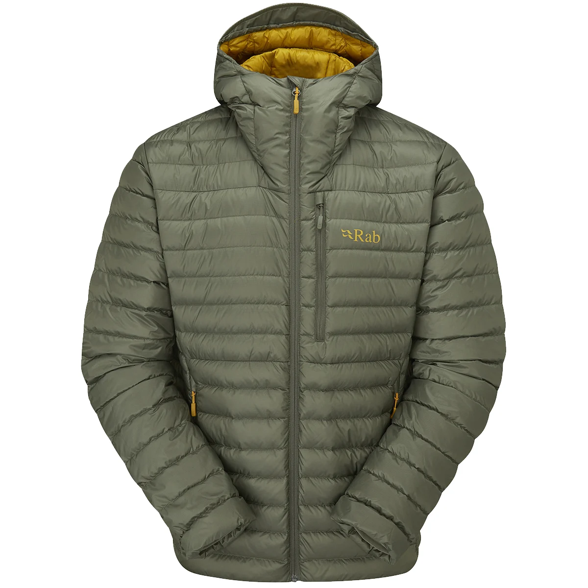RAB MICROLIGHT ALPINE JACKET LIGHT KHAKI  - Hiking down jacket
