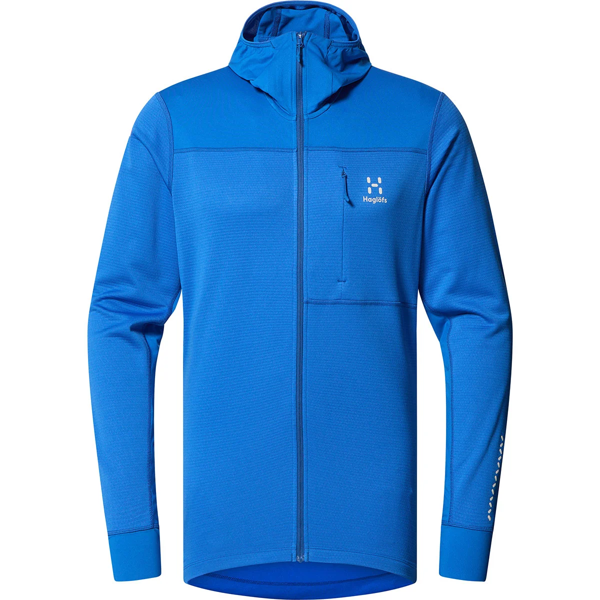 HAGLÖFS HAGLOFS L.I.M MID MULTI HOOD M ELECTRIC BLUE  - Ski touring ski fleece jacket