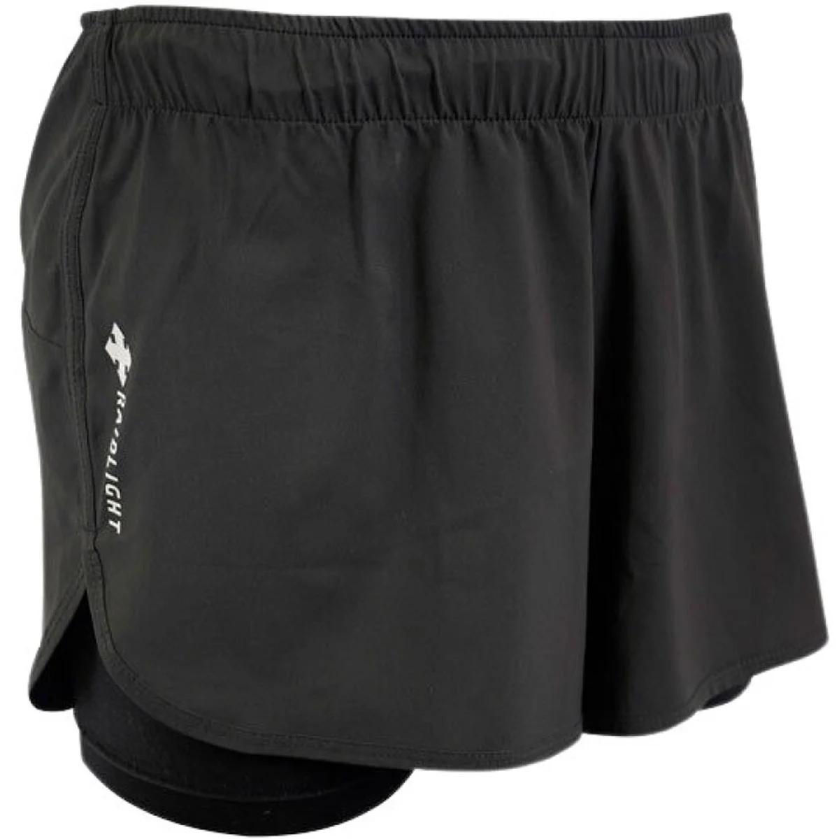 RAIDLIGHT R-LIGHT 2-EN-1 SHORT W BLACK  - Trail running shorts