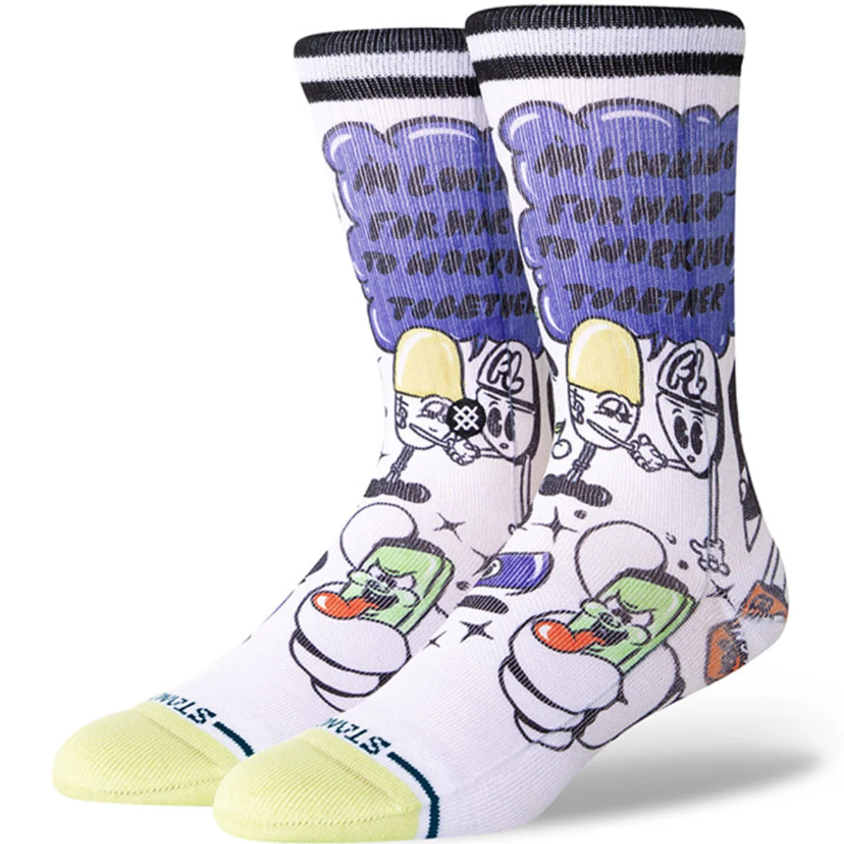 STANCE DAILY DANGER CREW WHITE  - Socks