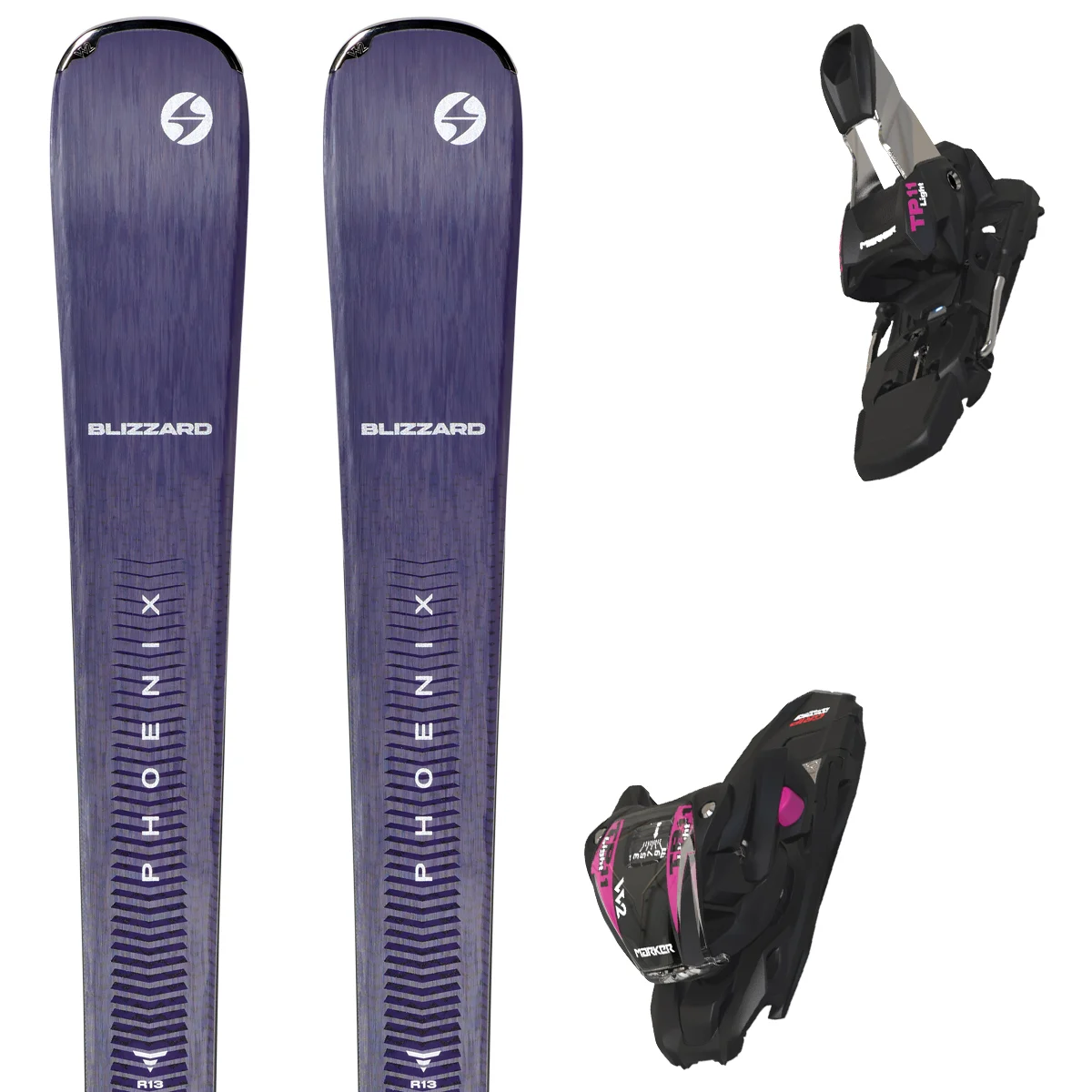 BLIZZARD PHOENIX R13 TI W + TP11 LIGHT VIOLET  - Alpine ski set
