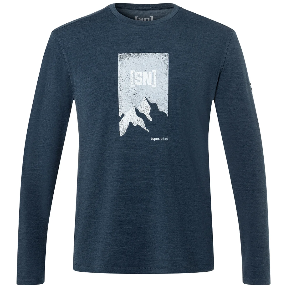 SUPER.NATURAL 2 PITCH BRUSH LS BLUEBERRY/VARIOUS  - Hiking T-shirt
