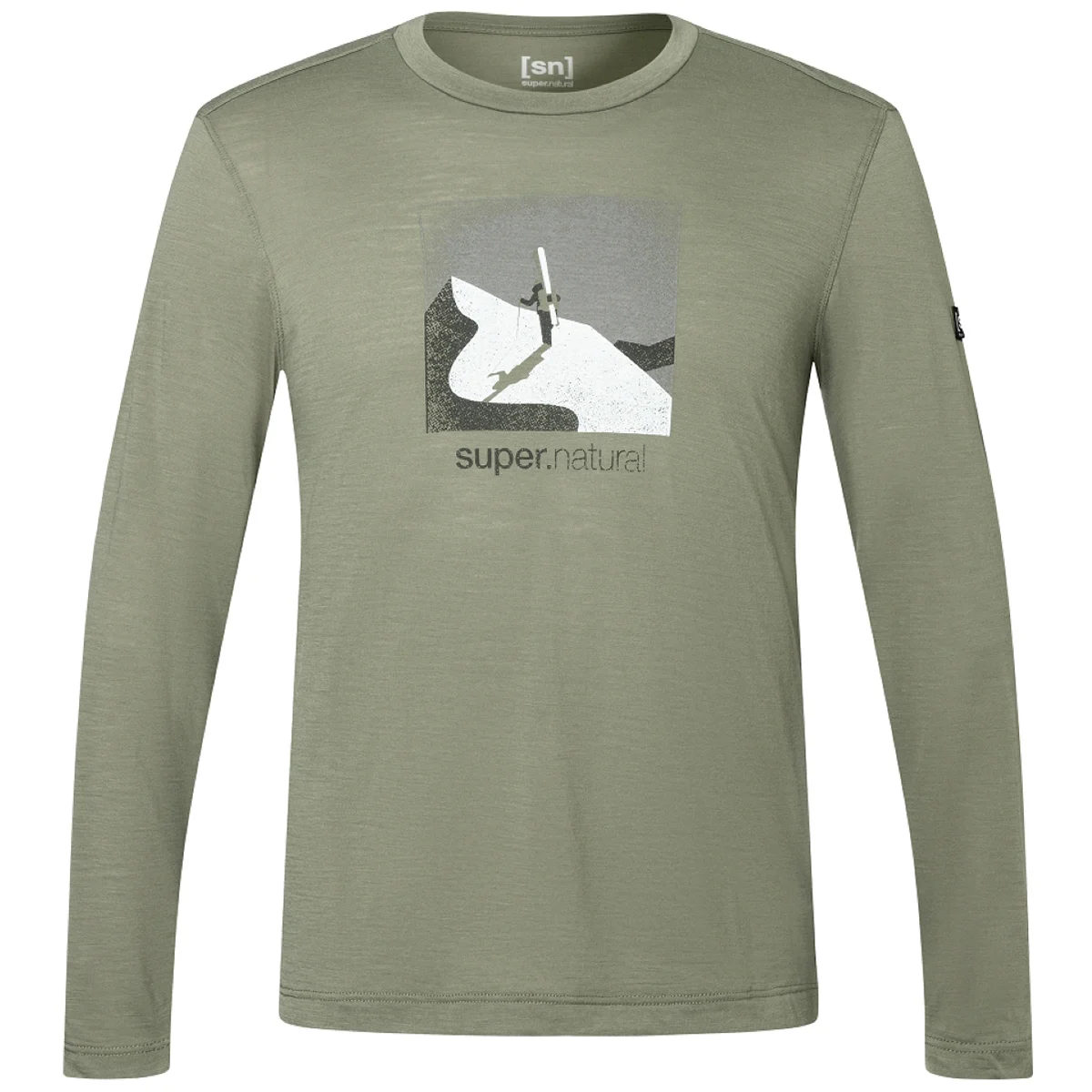 SUPER.NATURAL ALMOST DONE LS TEA LEAF/VARIOUS  - Hiking T-shirt
