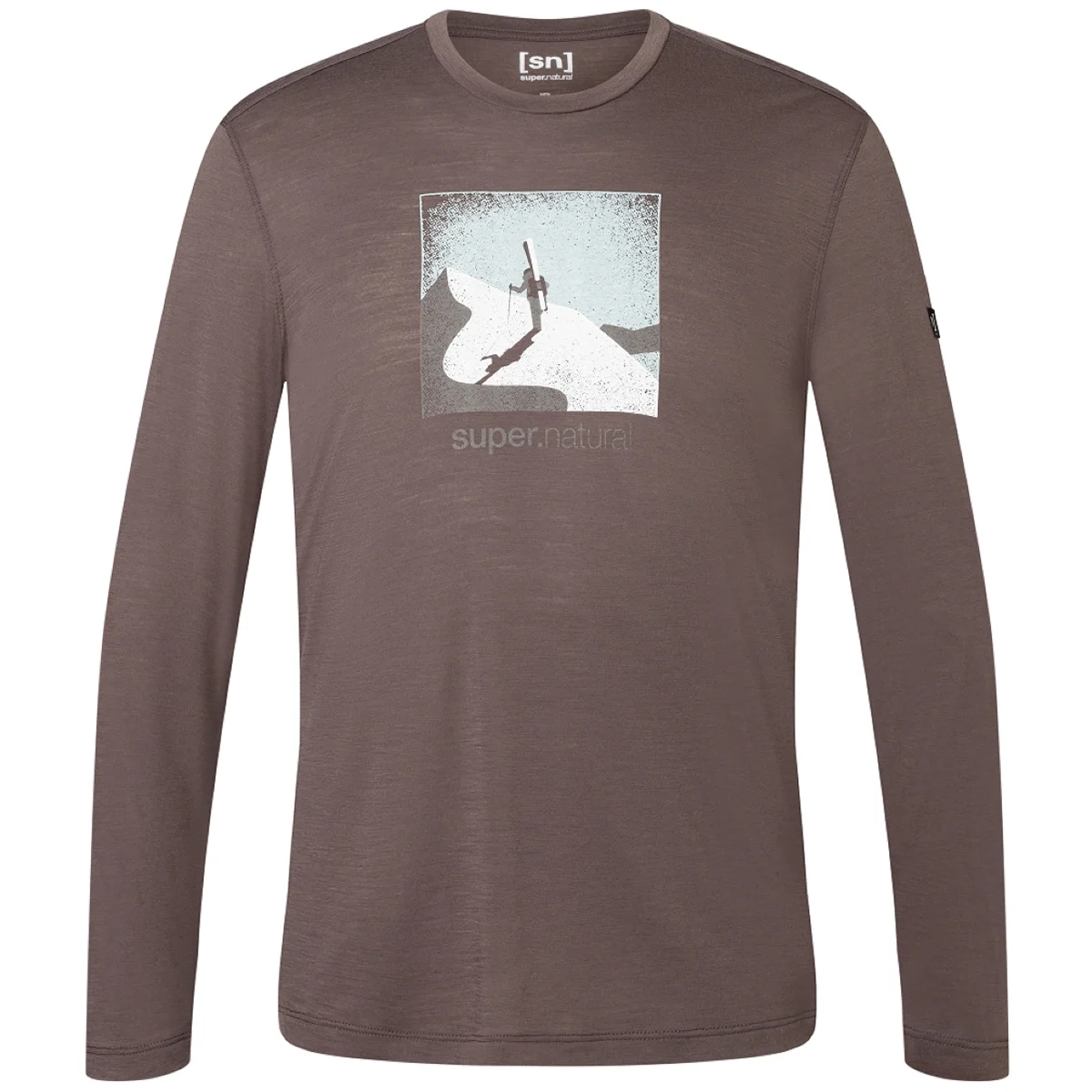 SUPER.NATURAL ALMOST DONE LS RAISIN/VARIOUS  - Hiking T-shirt