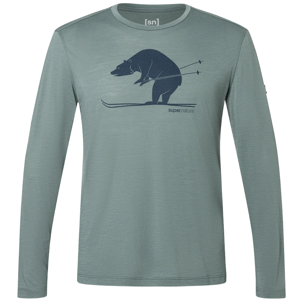 SUPER.NATURAL SKI KARL LS BALSAM GREEN/BLUEBERRY  - Hiking T-shirt