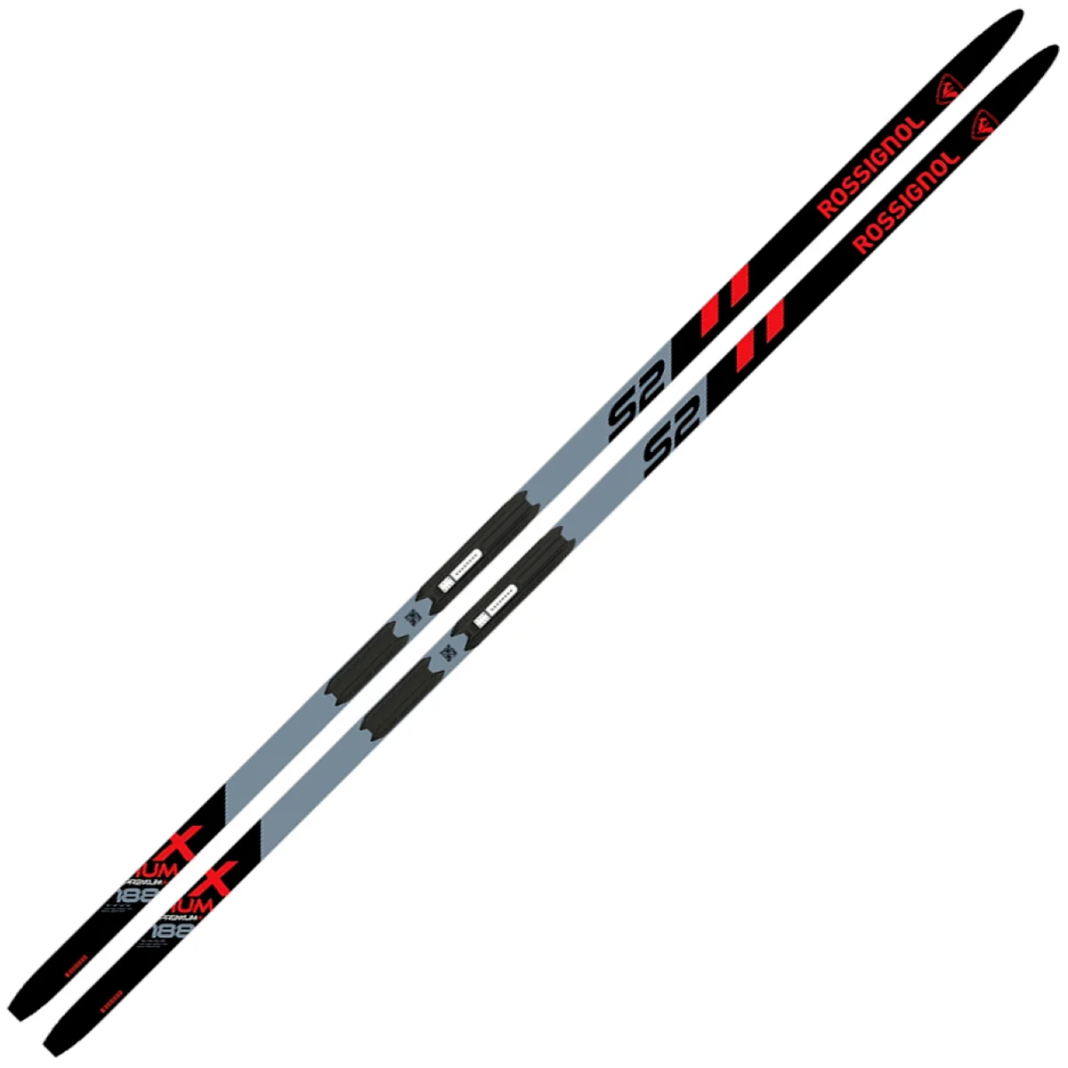 ROSSIGNOL X-IUM SKATING PREMIUM+ S2 BLACK/RED  - Cross-country skis