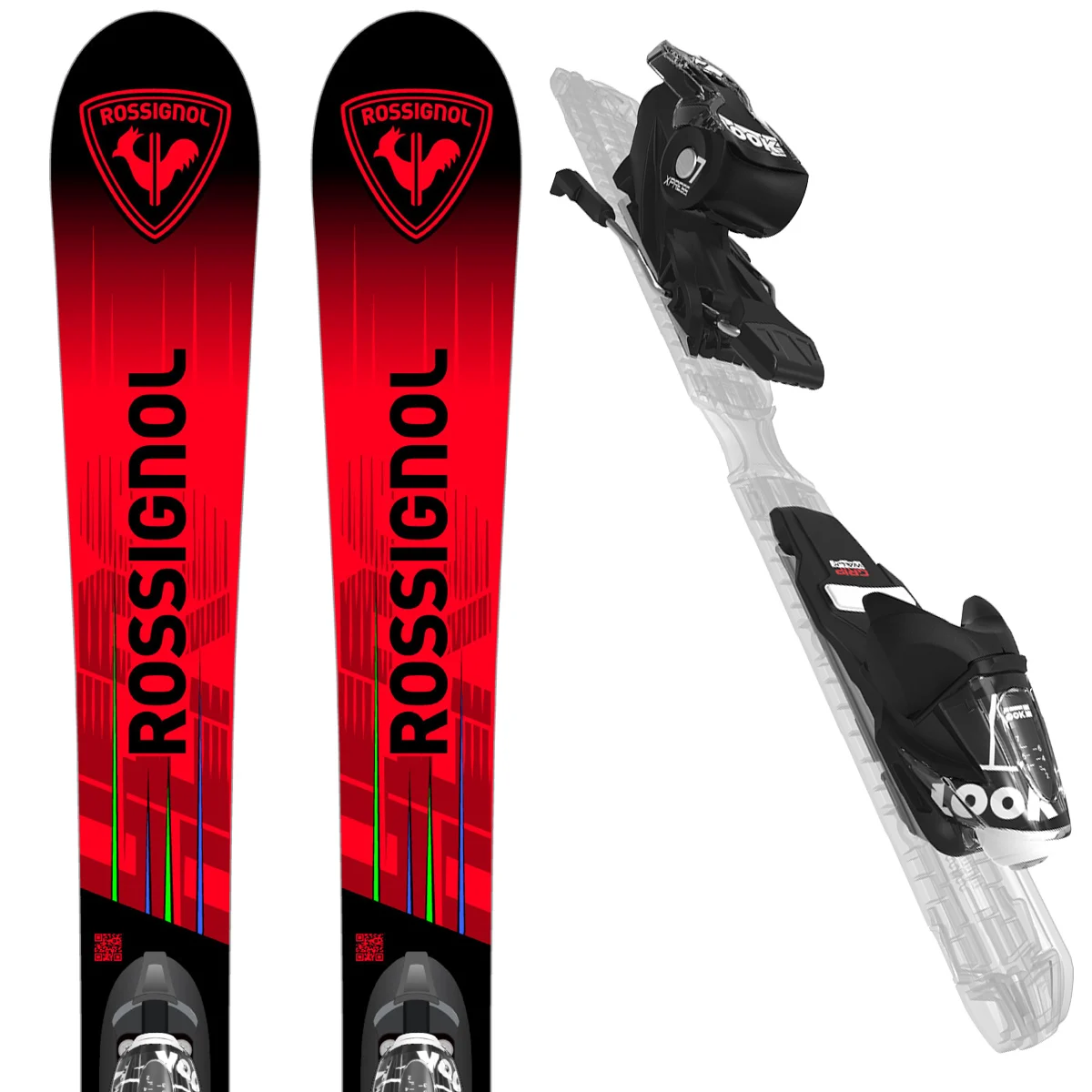 ROSSIGNOL HERO JR MULTI-EVENT + XPRESS 7 GW BLACK/RED  - Alpine ski set