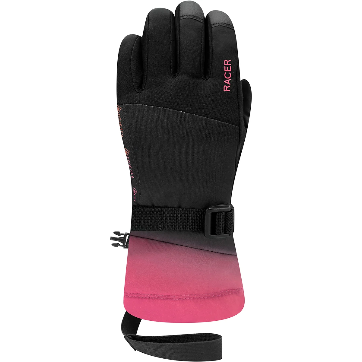 RACER GIGA 6 JR GTX BLACK PINK  - Ski gloves