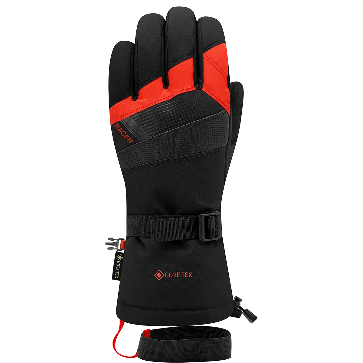 RACER GRAVEN 6 GTX BLACK RED  - Ski gloves
