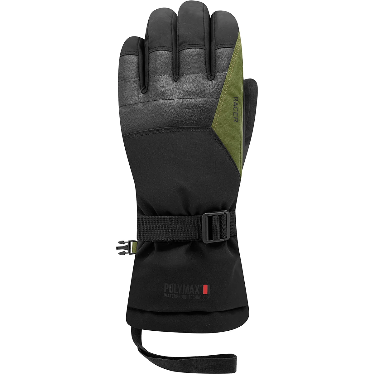RACER LOGIC 5 BLACK GREEN  - Ski gloves
