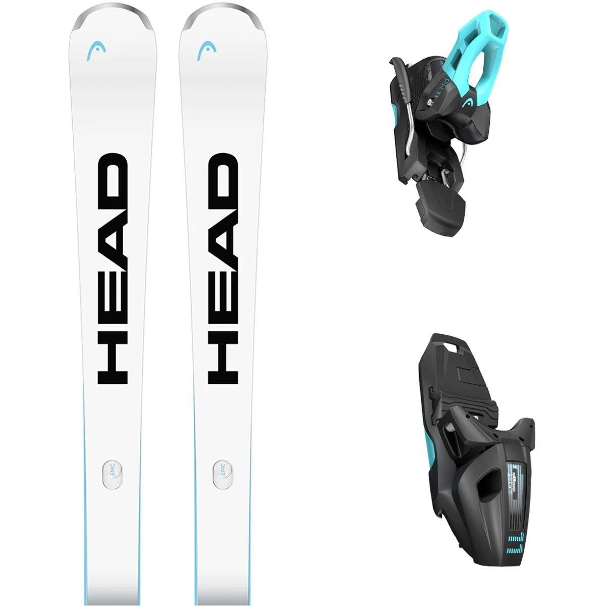 HEAD WORLDCUP REBELS E.XSR + PR 11 GW WHITE/BLACK/BLUE  - Alpine ski set