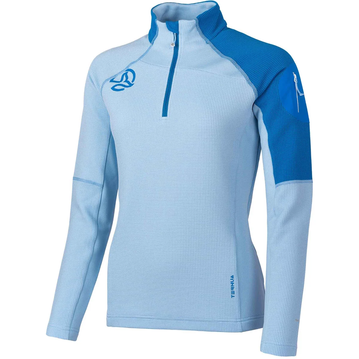 TERNUA LEMIKA 1/2 ZIP W POWDER BLUE  - Hiking fleece sweatshirt