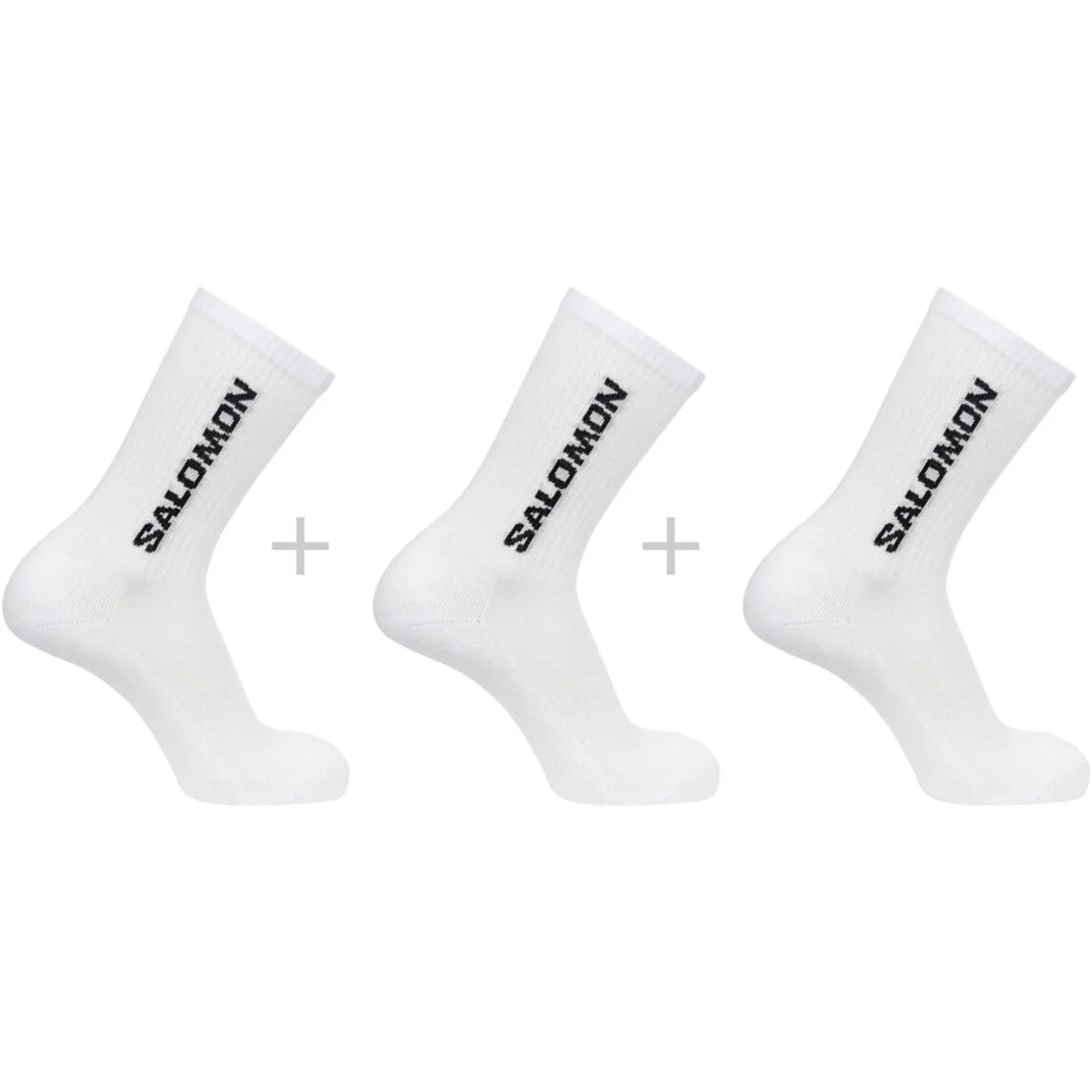 SALOMON EVERYDAY CREW 3-PACK WHITE/WHITE/WHITE  - Hiking socks